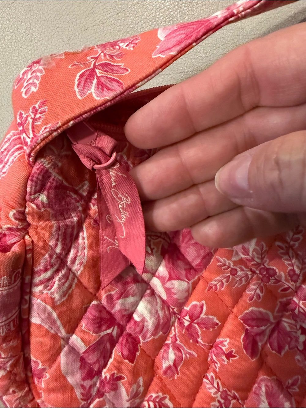Vera Bradley Pink Floral Quilted Shoulder Bag - Picture 3 of 7